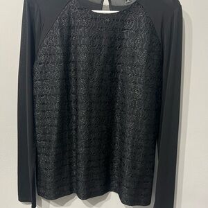 Ann Taylor Black Lace Blouse